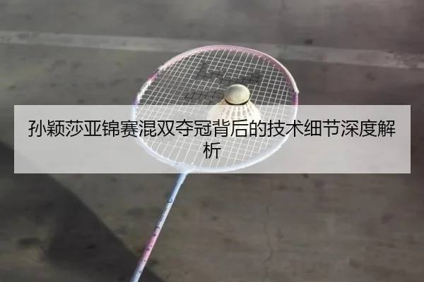 孙颖莎亚锦赛混双夺冠背后的技术细节深度解析